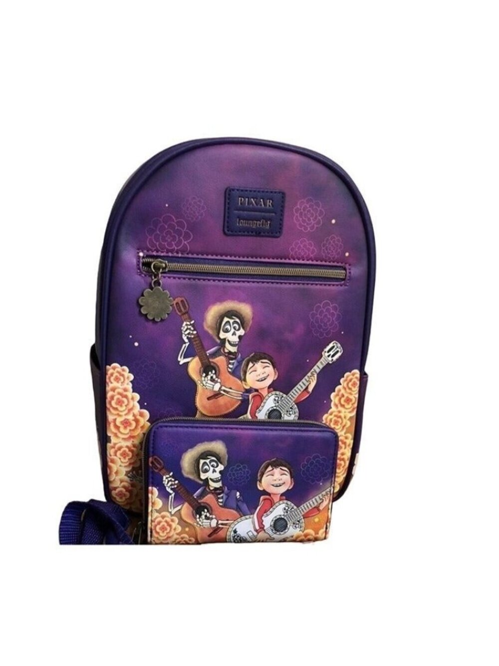 Loungefly Pixar Coco Miguel and Hector Backpack & Wallet Set